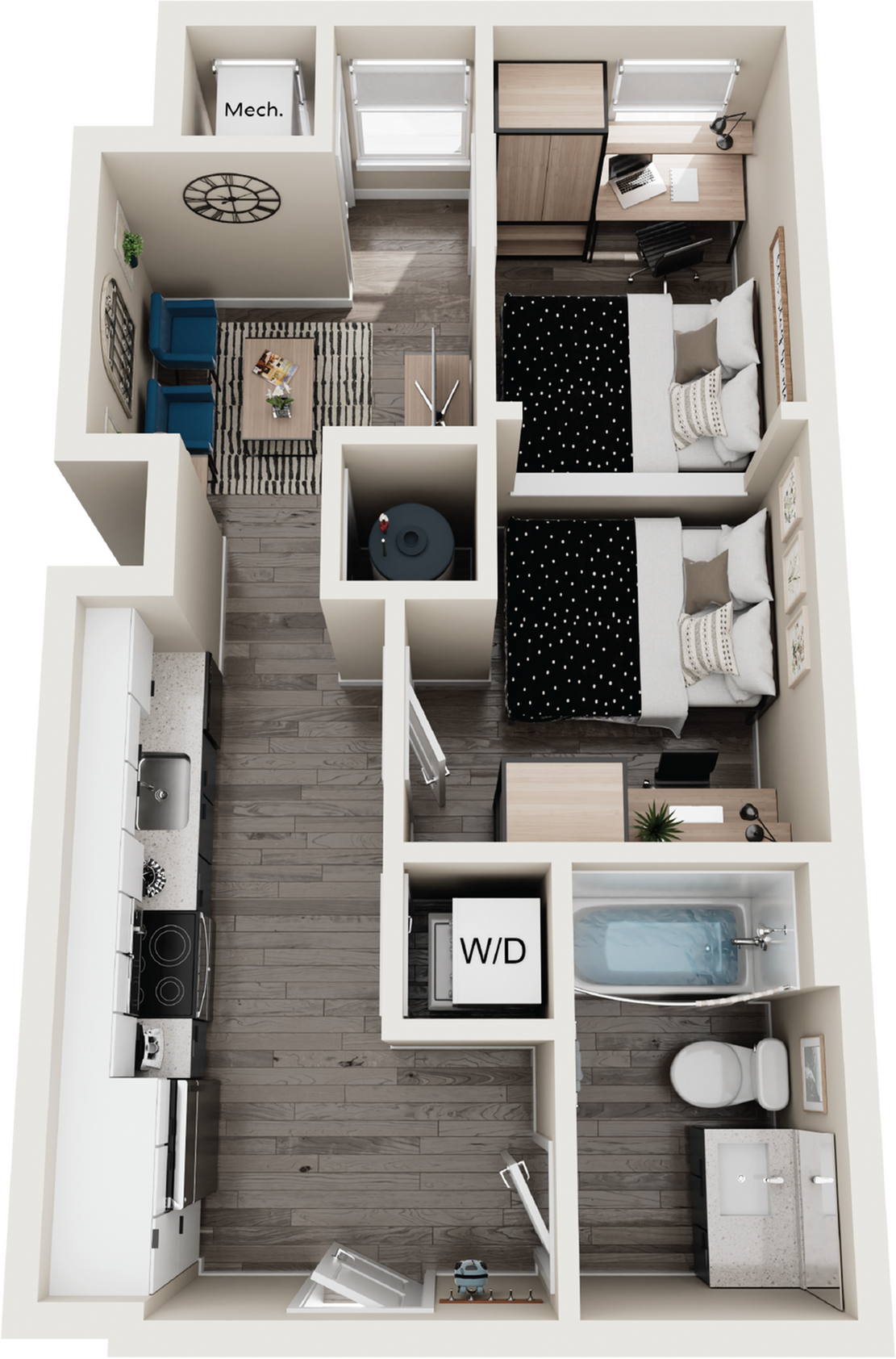 Rowan - Studio Floor plan