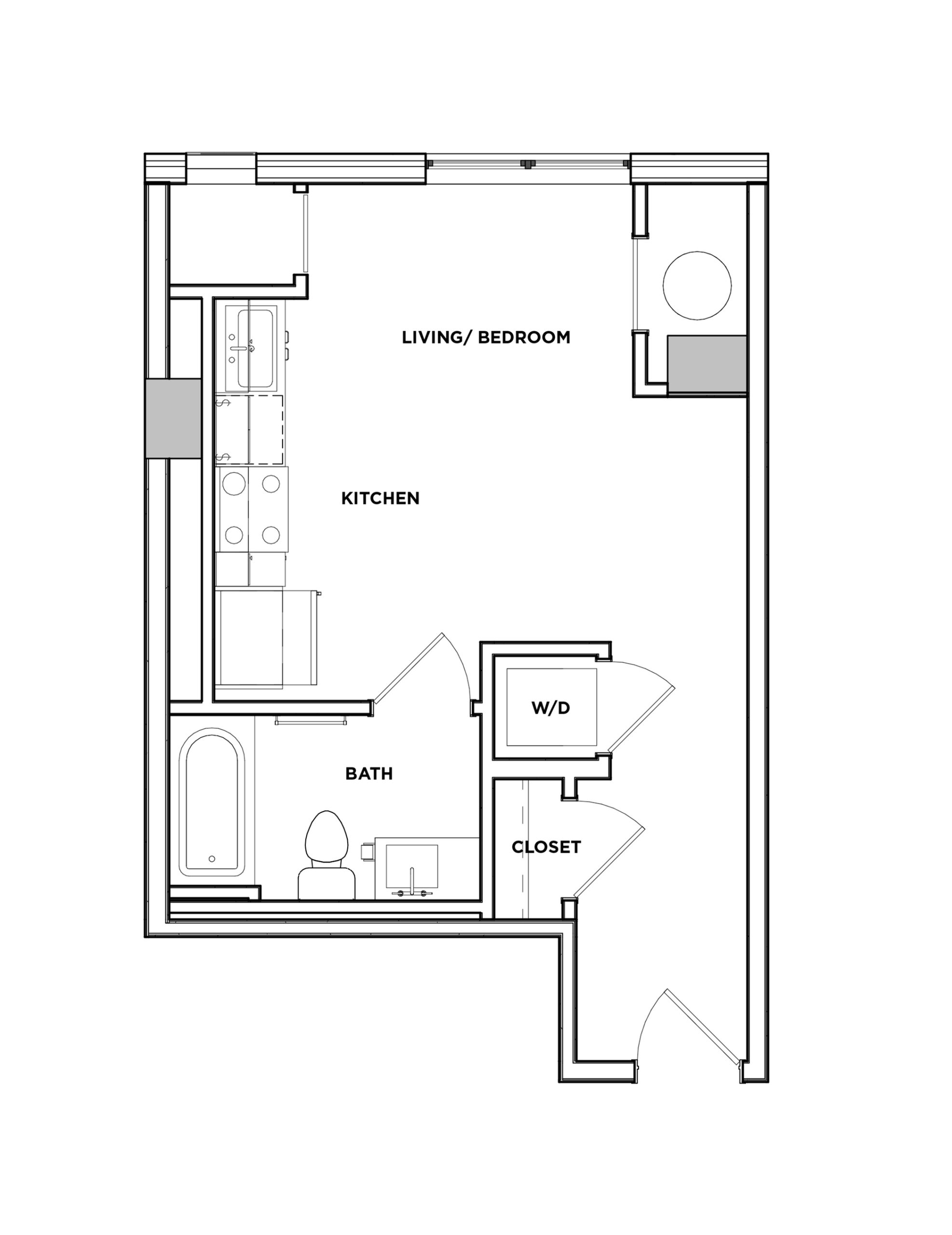 Snowberry - Studio Floor plan