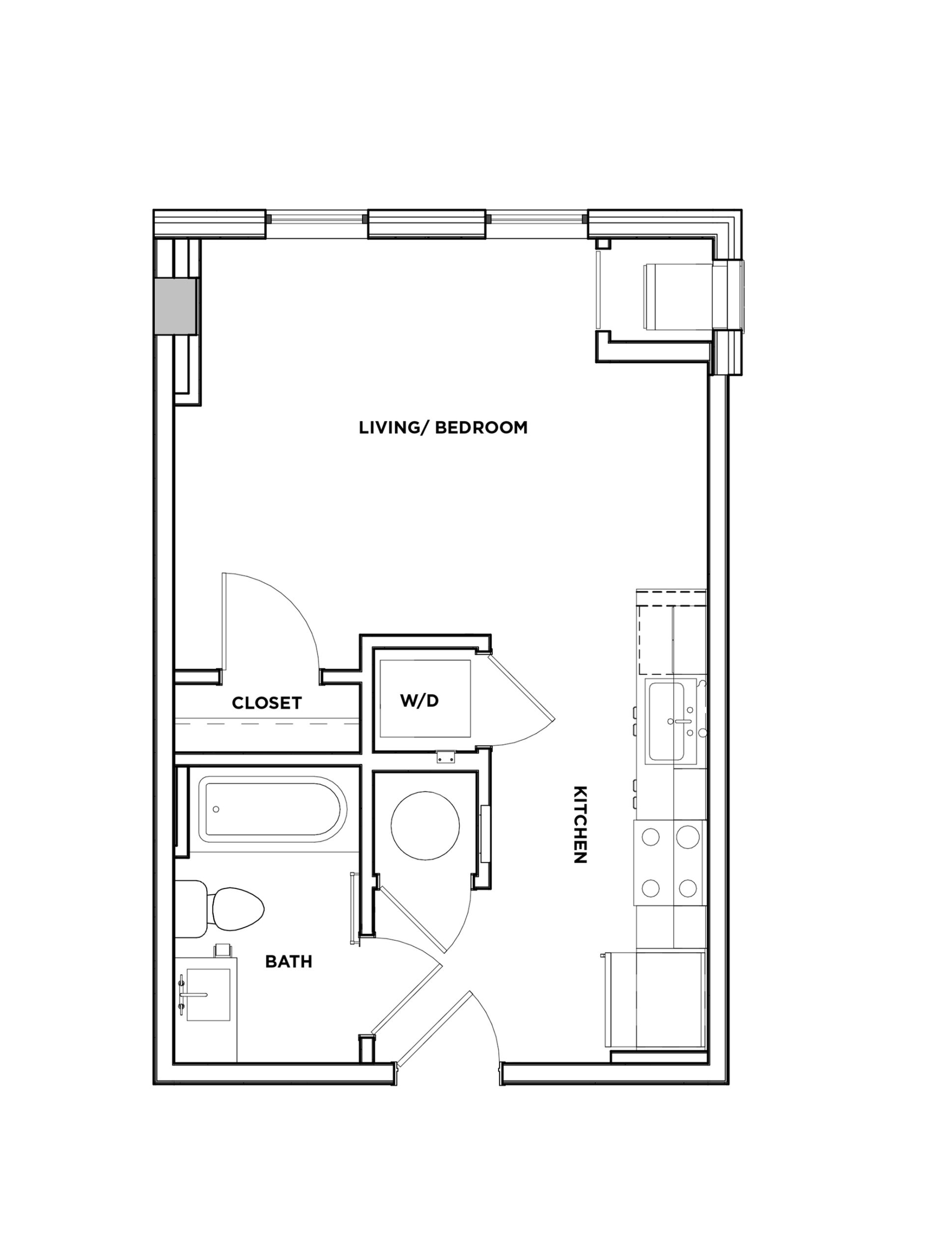 Spruce - Studio Floor plan