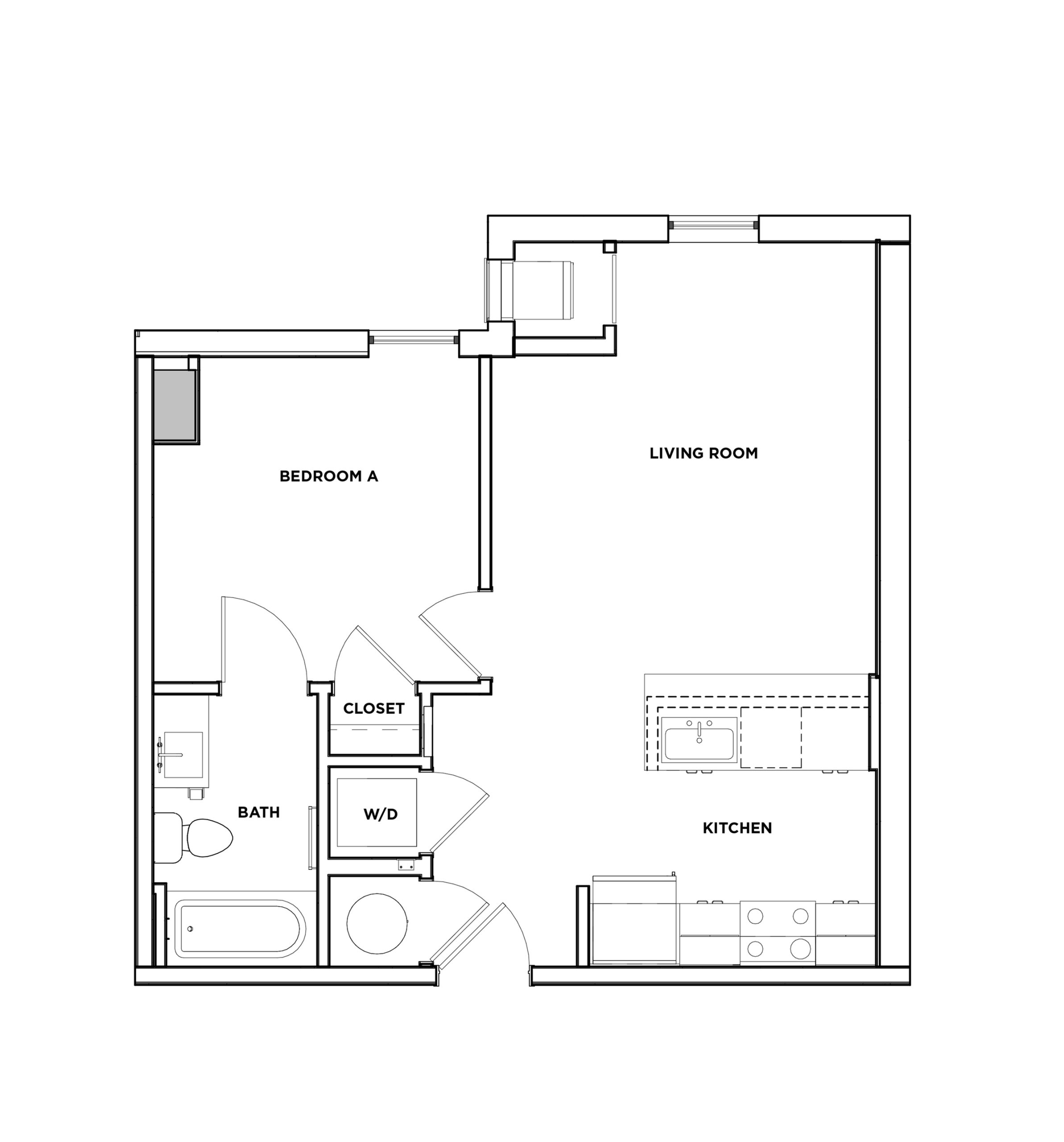 Alpine - 1x1 Floor plan