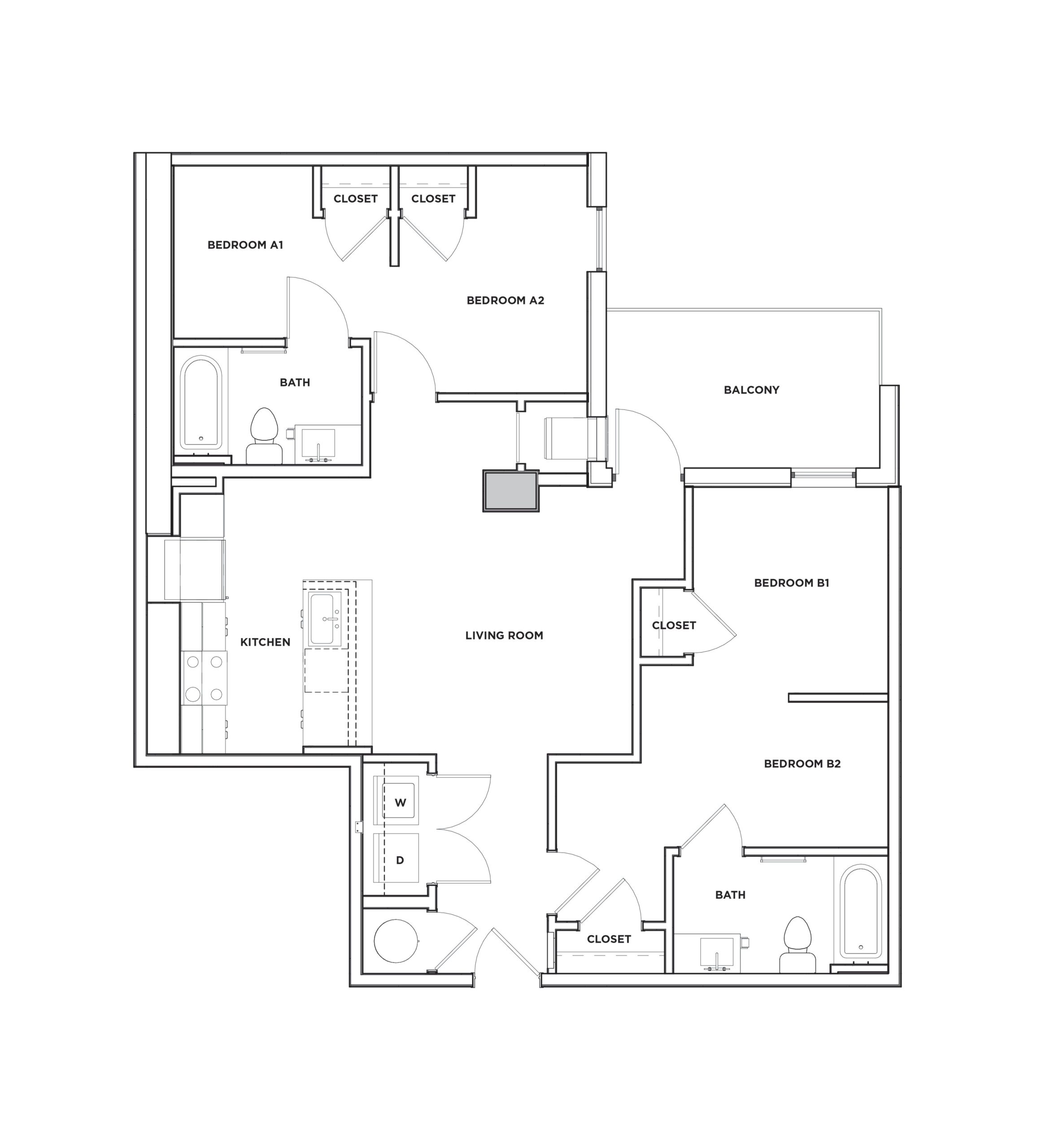Boxelder - 2x2 Floor plan