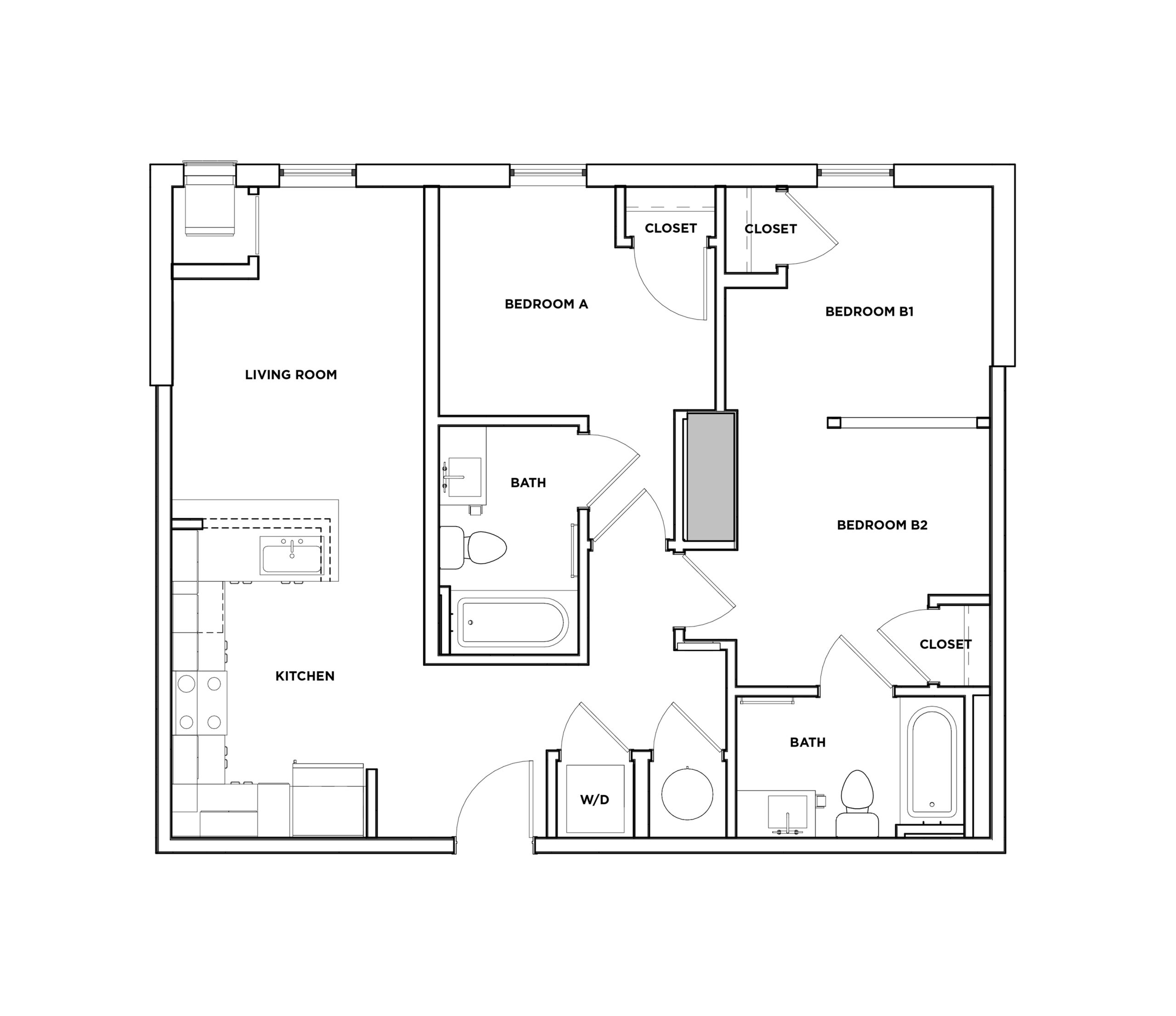 Buckthorn - 2x2 Floor plan