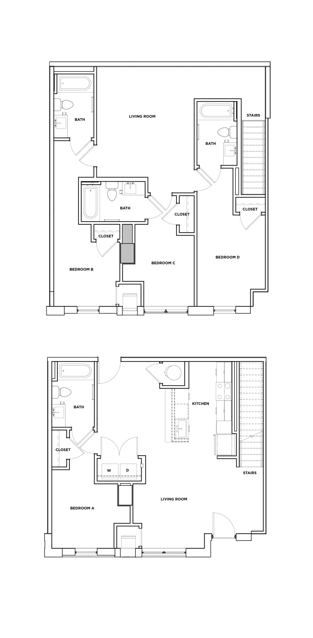 Oaks I - 4x4 Floor plan