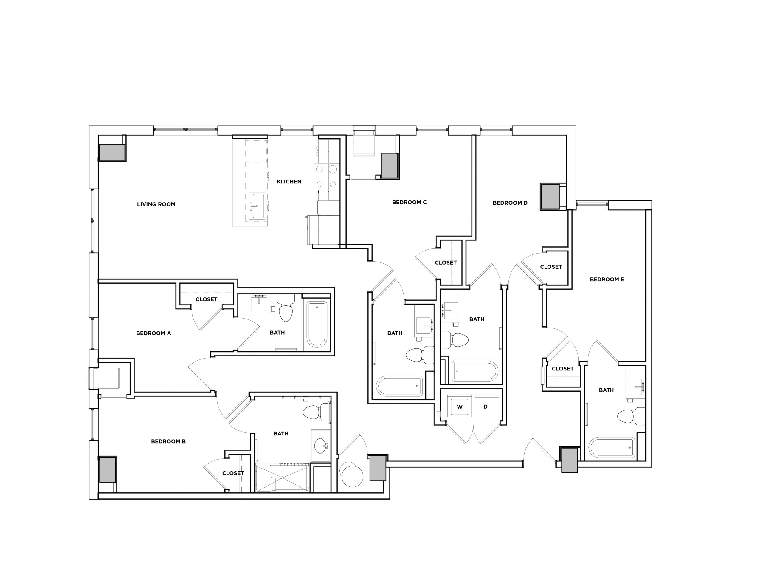 Evergreen - 5x5 Floor plan